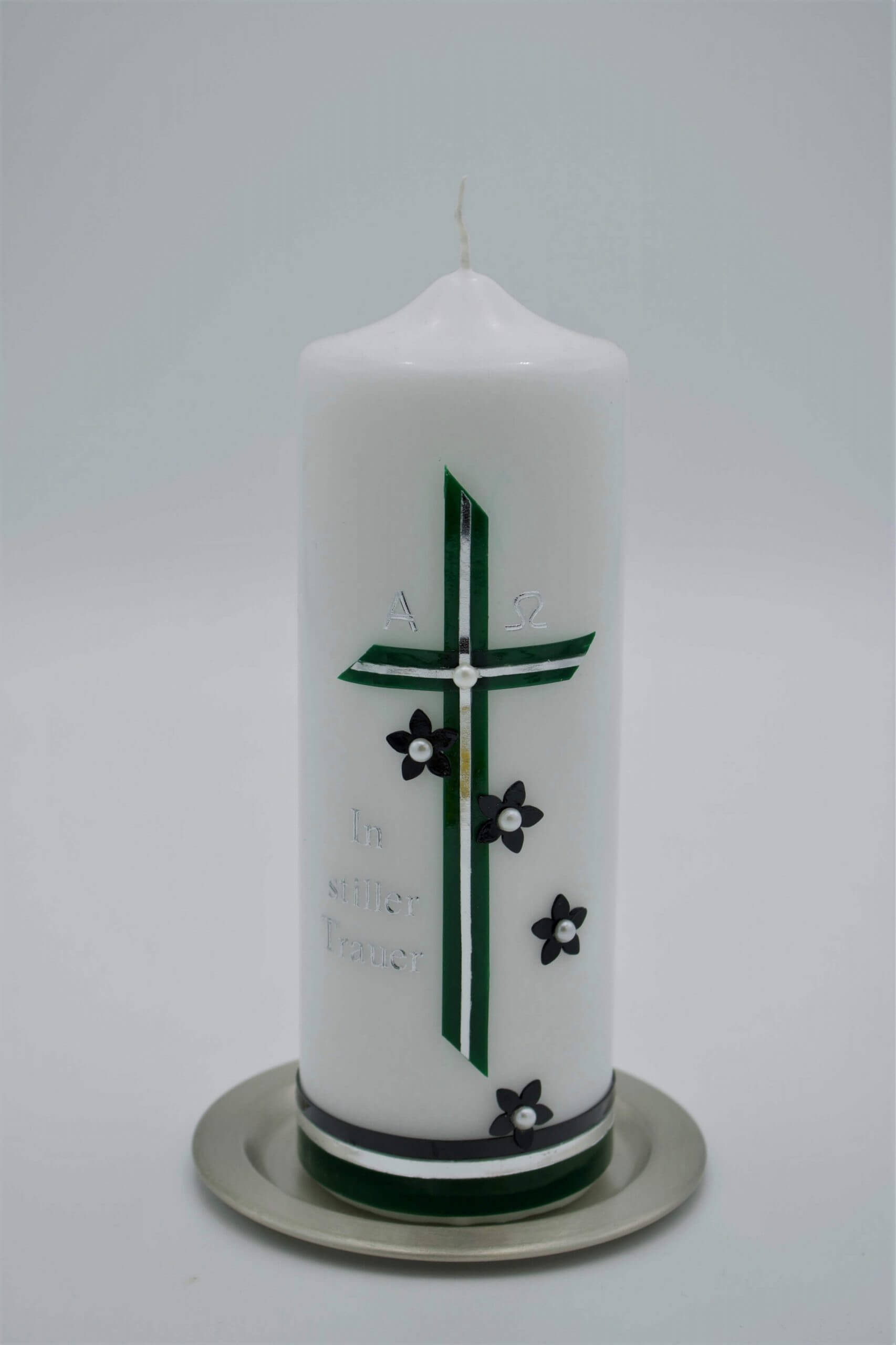 Trauerkerze Alpha - Omega 1 Trauerkerze Alpha Omega