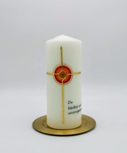 Trauerkerze Sonnenkreuz