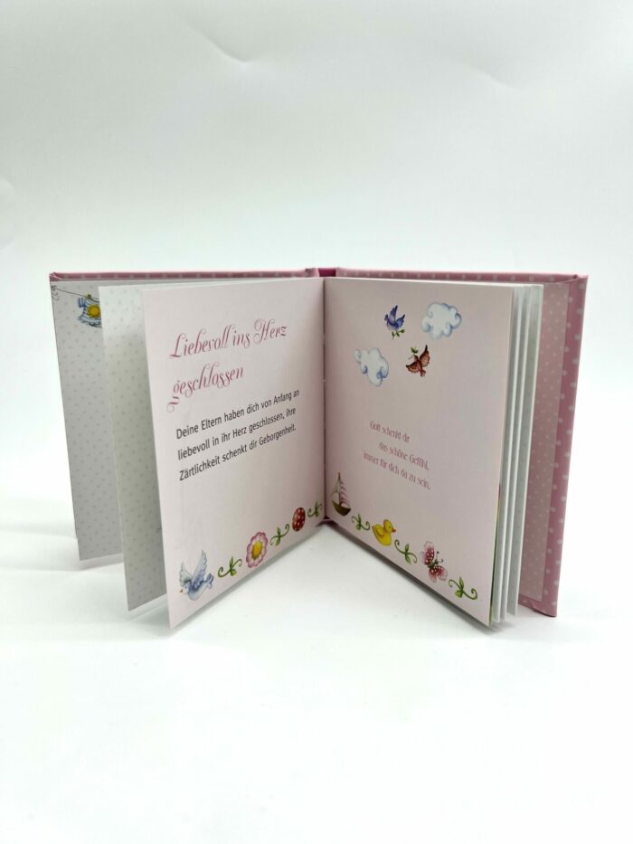 Taufgeschenk Liebe Wünsche zur Taufe rosa