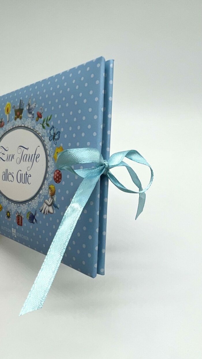 Taufgeschenk - Taufbillet - Zur Taufe alles Gute blau