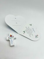 Taufgeschenk - Geschenkset mit Holzkreuz blau