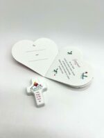 Taufgeschenk - Geschenkset mit Holzkreuz rosa