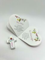 Taufgeschenk - Geschenkset mit Holzkreuz rosa