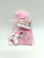 Taufgeschenk - Geschenkset mit Holzkreuz rosa