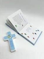 Taufgeschenk - Taufset buch und Kreuz blau