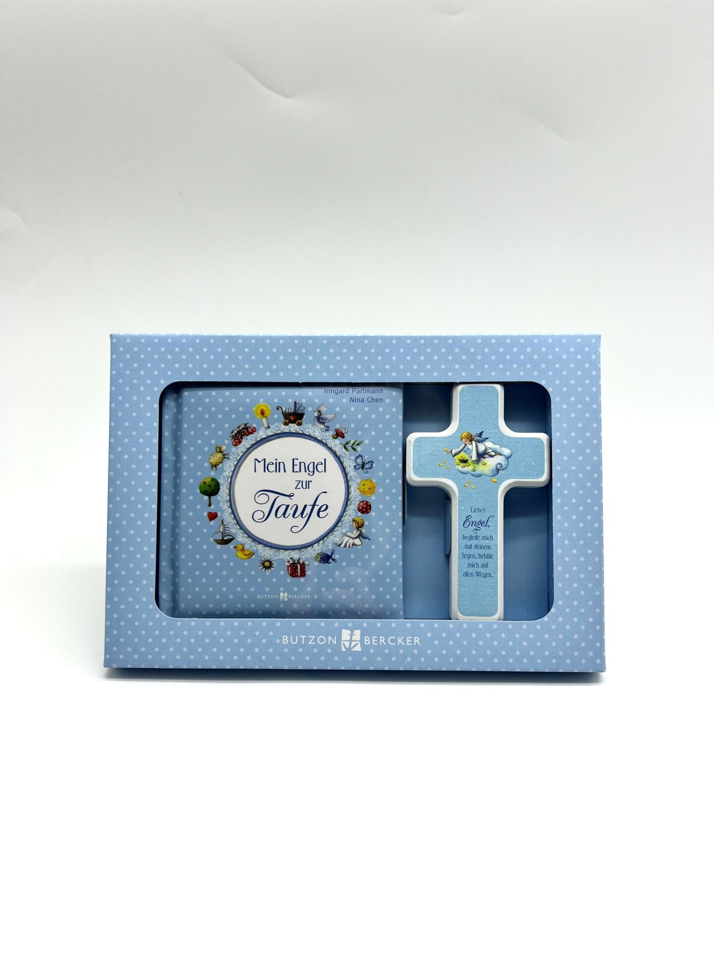 Taufgeschenk - Taufset buch und Kreuz blau Taufgeschenk - Taufset buch und Kreuz blau