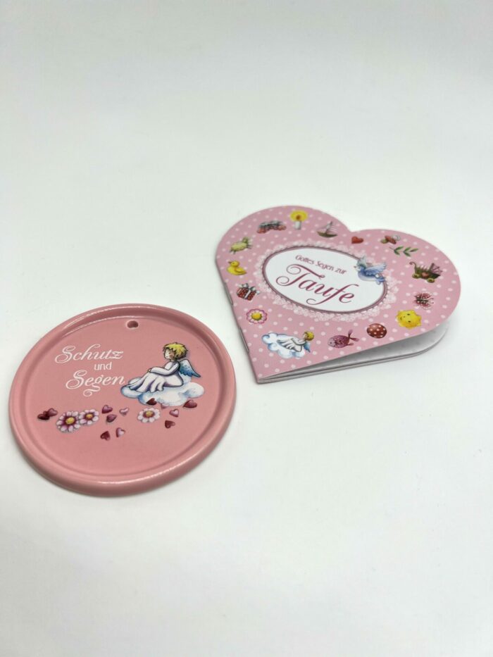 Taufgeschenk - Taufset Porzellan rosa