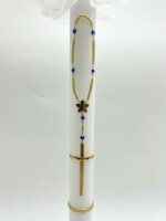 Taufkerze Rosenkranz detail